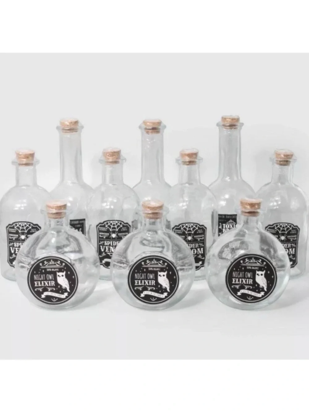 10 Target Bullseye 2021 Glass Halloween DIY Potion Bottles Spider Venom Toxic